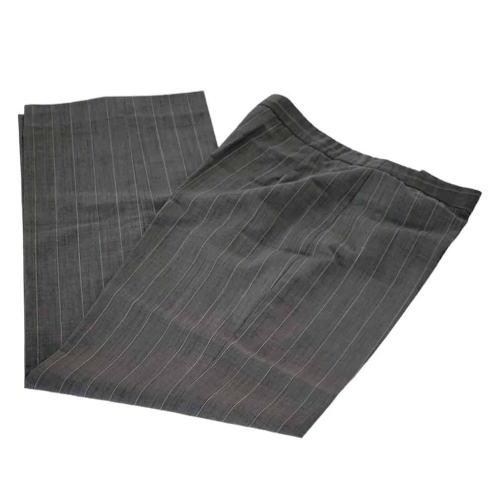 Armani Collezioni Gray Pinstripe Trousers - Picture 3 of 11